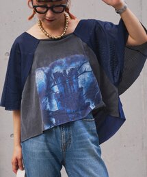 etsintaリメイクメッシュフレアtee