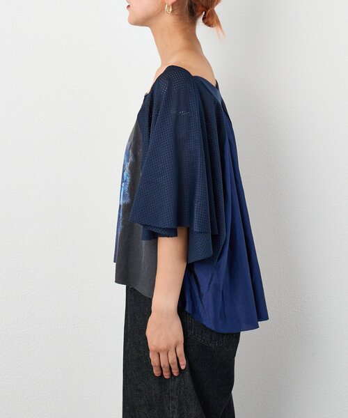 etsinta（エシンタ）の「etsintaリメイクメッシュフレアtee（Tシャツ/カットソー・レディース・ブラック・ONE SIZE）」の12枚目の写真