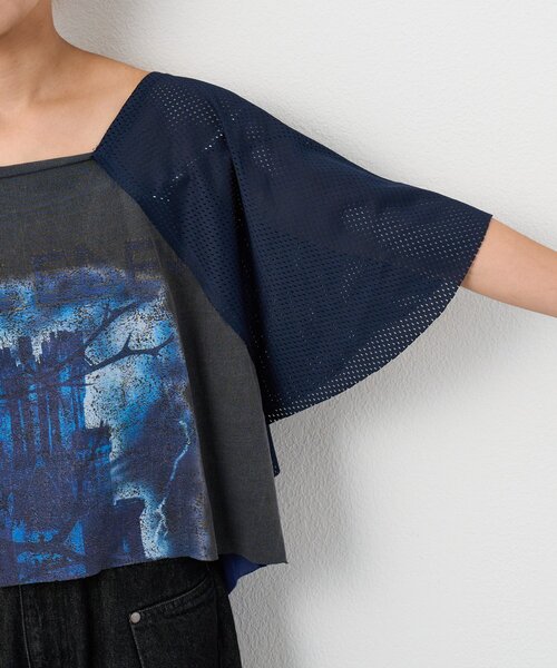 etsinta（エシンタ）の「etsintaリメイクメッシュフレアtee（Tシャツ/カットソー・レディース・ブラック・ONE SIZE）」の16枚目の写真