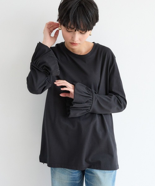 BARNYARDSTORM（バンヤードストーム）の「BARNYARDSTORM / バルーンスリーブプルオーバー/マシンウォッシャブル（Tシャツ/カットソー・レディース・ホワイト/ブラック・FREE）」の19枚目の写真