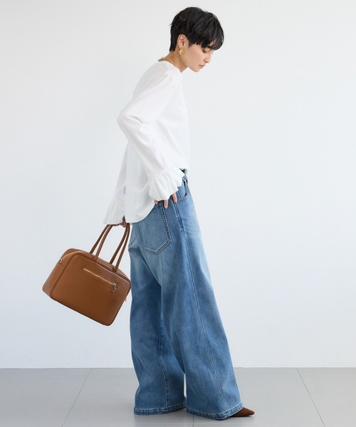 BARNYARDSTORM（バンヤードストーム）の「BARNYARDSTORM / バルーンスリーブプルオーバー/マシンウォッシャブル（Tシャツ/カットソー・レディース・ホワイト/ブラック・FREE）」の14枚目の写真