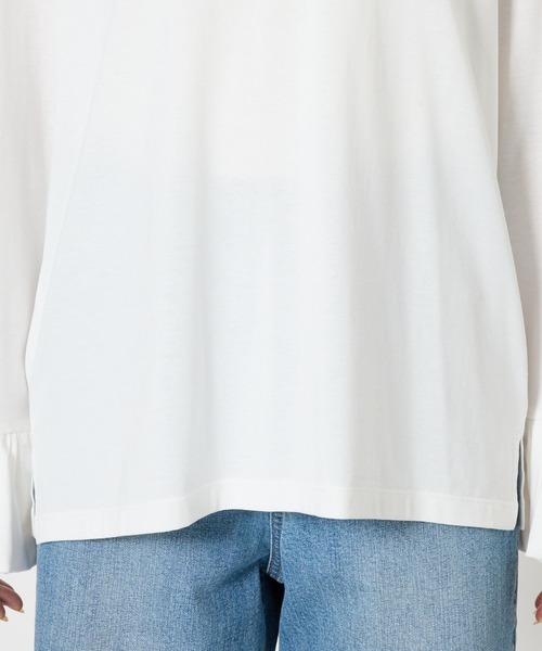 BARNYARDSTORM（バンヤードストーム）の「BARNYARDSTORM / バルーンスリーブプルオーバー/マシンウォッシャブル（Tシャツ/カットソー・レディース・ホワイト/ブラック・FREE）」の7枚目の写真