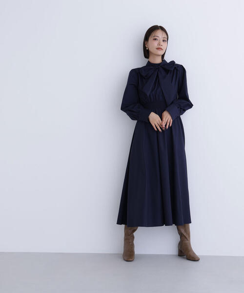 セール】◇2wayボウタイギャザーワンピース（ワンピース）｜NATURAL