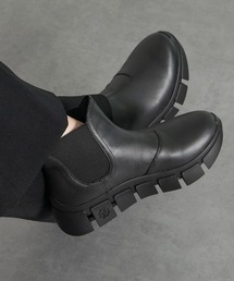 【bussola】晴雨兼用厚底サイドゴアショートブーツ(954110)