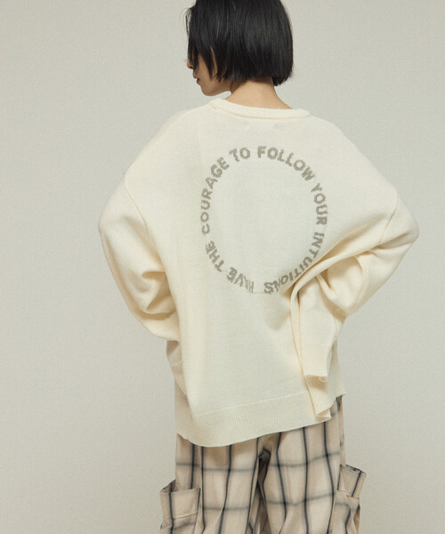 Firsthand（ファーストハンド）の「Firsthand/ファーストハンド スウェットライク レタードニット / ジャガードニット（ニット/セーター・レディース・オフホワイト/チャコールグレー/グレー/ブラウン・ﾌﾘ-）」の20枚目の写真