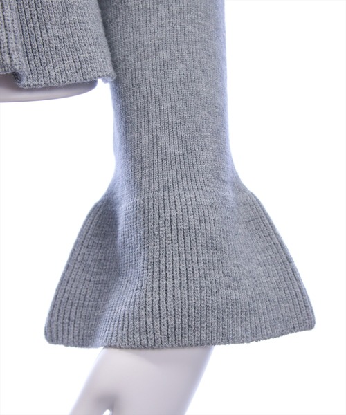 clear（クリア）の「ホルターネックリボンフリルフレアスリーブニットトップス[大人 フェミニン]（ニット/セーター・レディース・ブラック/アイボリー/杢グレー/ボルドー・F）」の18枚目の写真