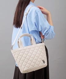 U.S. POLO ASSN.（ユーエスポロアッスン）の「【U.S. POLO ASSN.】 ユーエスポロアッスン　Cross check quilting　トートバッグ　USPA-2725（トートバッグ・レディース）」