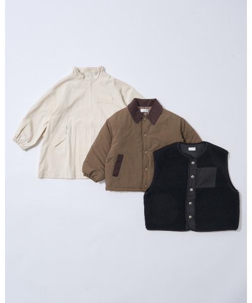 b・ROOM（ビールーム）の「【組み合わせ自由シリーズ】コーデュロイ衿パフジャケット（ブルゾン・キッズ・ネイビー/モカ/カーキ・100cm/110cm/120cm/130cm/140cm/150cm）」の19枚目の写真