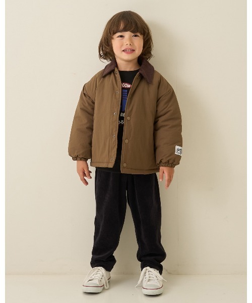 b・ROOM（ビールーム）の「【組み合わせ自由シリーズ】コーデュロイ衿パフジャケット（ブルゾン・キッズ・ネイビー/モカ/カーキ・100cm/110cm/120cm/130cm/140cm/150cm）」の7枚目の写真