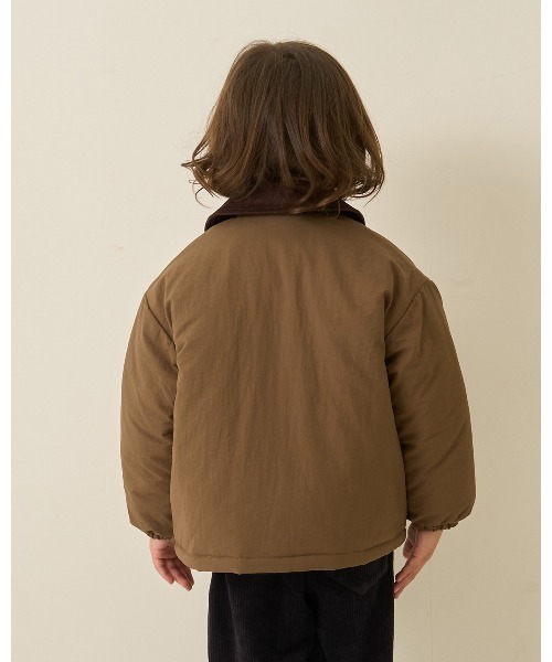 b・ROOM（ビールーム）の「【組み合わせ自由シリーズ】コーデュロイ衿パフジャケット（ブルゾン・キッズ・ネイビー/モカ/カーキ・100cm/110cm/120cm/130cm/140cm/150cm）」の8枚目の写真