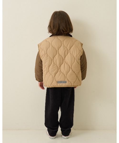 b・ROOM（ビールーム）の「【組み合わせ自由シリーズ】コーデュロイ衿パフジャケット（ブルゾン・キッズ・ネイビー/モカ/カーキ・100cm/110cm/120cm/130cm/140cm/150cm）」の22枚目の写真