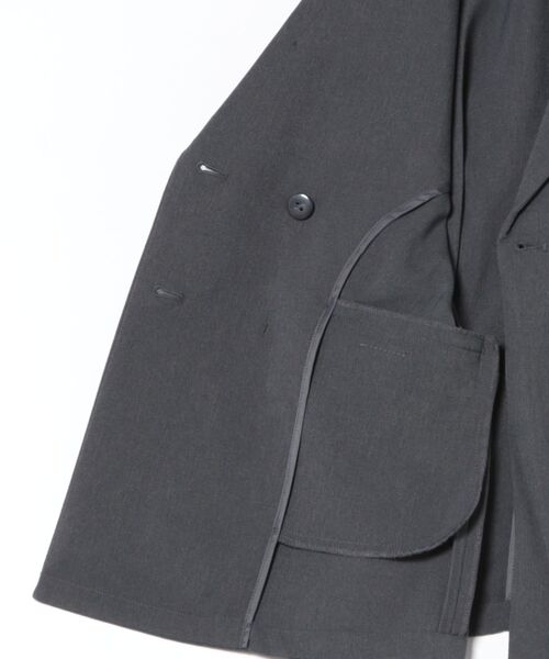 m.f.editorial(エムエフエディトリアル)の「【ストレッチ ハンドウォッシャブル】m.f.エディトリアル レディース テーラード ジレ(ベスト・レディース・グレー系その他2/ダークウッド・MEDIUM)」の5枚目の写真