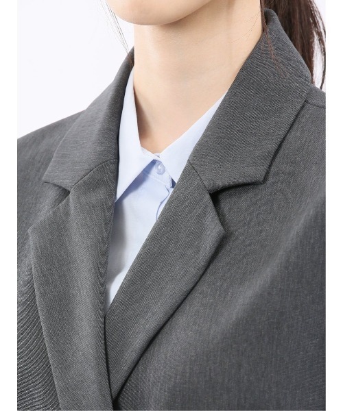 m.f.editorial(エムエフエディトリアル)の「【ストレッチ ハンドウォッシャブル】m.f.エディトリアル レディース テーラード ジレ(ベスト・レディース・グレー系その他2/ダークウッド・MEDIUM)」の9枚目の写真