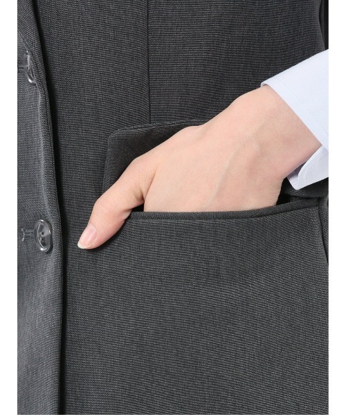 m.f.editorial(エムエフエディトリアル)の「【ストレッチ ハンドウォッシャブル】m.f.エディトリアル レディース テーラード ジレ(ベスト・レディース・グレー系その他2/ダークウッド・MEDIUM)」の11枚目の写真