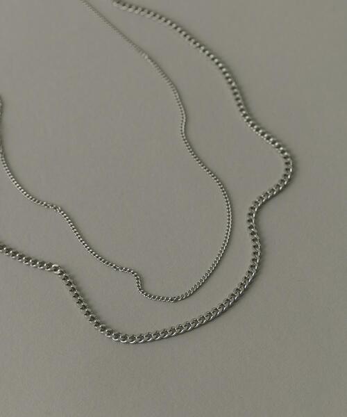 SMELLY（スメリー）の「ステンレスダブルチェーンネックレス（ネックレス・メンズ・シルバー・-）」の2枚目の写真