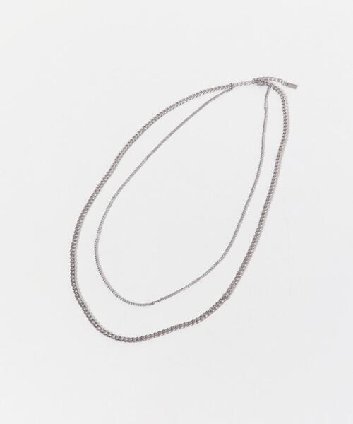 SMELLY（スメリー）の「ステンレスダブルチェーンネックレス（ネックレス・メンズ・シルバー・-）」の4枚目の写真