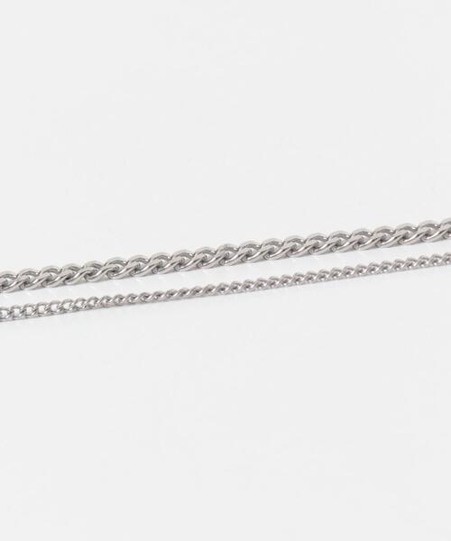 SMELLY（スメリー）の「ステンレスダブルチェーンネックレス（ネックレス・メンズ・シルバー・-）」の6枚目の写真
