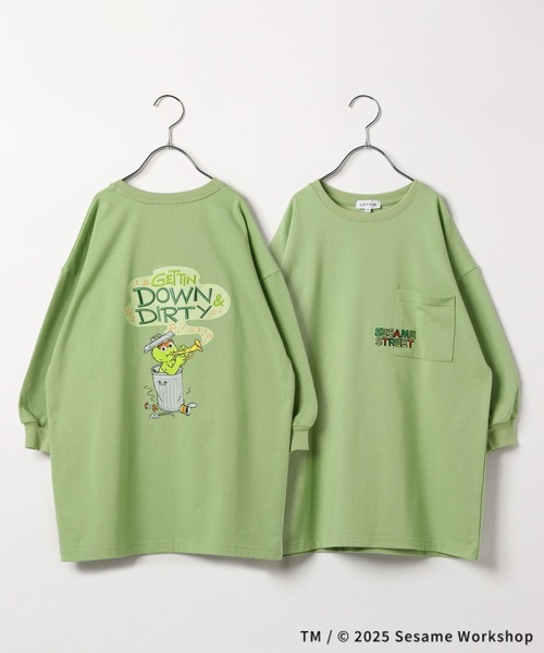 LEPSIM（レプシィム）の「【SESAME STREET／セサミストリート】【KIDS】BIGTシャツ　322209（Tシャツ/カットソー・キッズ・グレー/ホワイト/グリーン・130）」の3枚目の写真