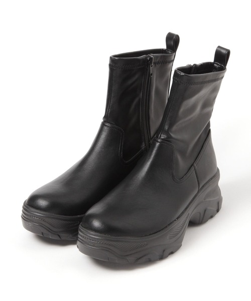 LAKOLE(ラコレ)の「ストレッチスニーカーブーツ / 581016(ブーツ・レディース・オフホワイト/ブラック・LARGE/MEDIUM)」の5枚目の写真
