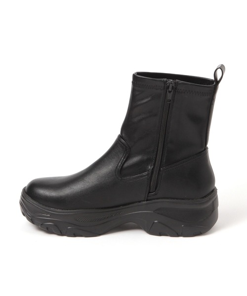 LAKOLE(ラコレ)の「ストレッチスニーカーブーツ / 581016(ブーツ・レディース・オフホワイト/ブラック・LARGE/MEDIUM)」の9枚目の写真