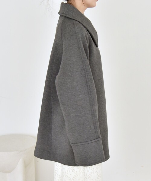 quaranciel:〈手洗い可能〉ダンボール ステンカラー ジャケット コート