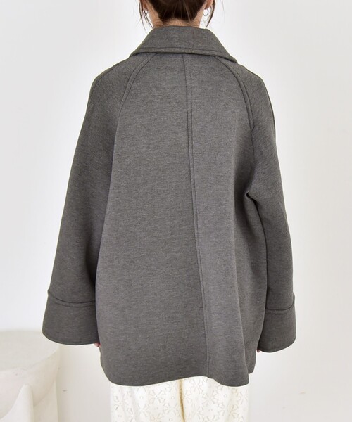 quaranciel:〈手洗い可能〉ダンボール ステンカラー ジャケット コート