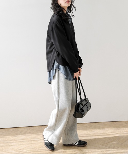 La-gemme（ラジェム）の「フロントジッププルオーバー（Tシャツ/カットソー・レディース・ブラック/グレー/ベージュ・フリー）」の15枚目の写真