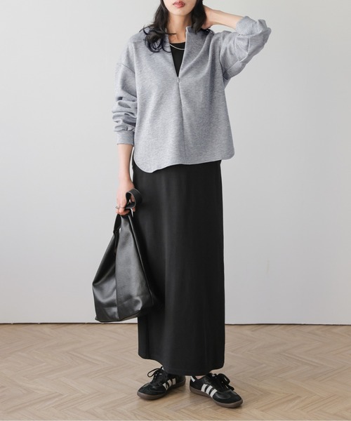 La-gemme（ラジェム）の「フロントジッププルオーバー（Tシャツ/カットソー・レディース・ブラック/グレー/ベージュ・フリー）」の22枚目の写真