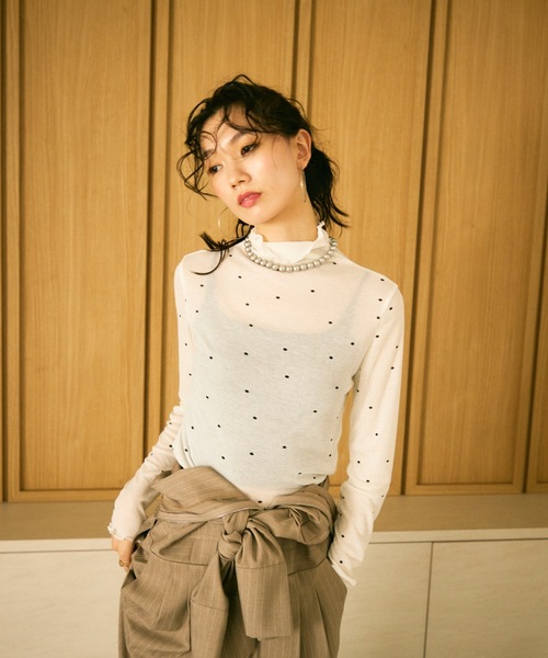 Lutim by u（ルチバイユー）の「Mute dot highneck top / ミュート
