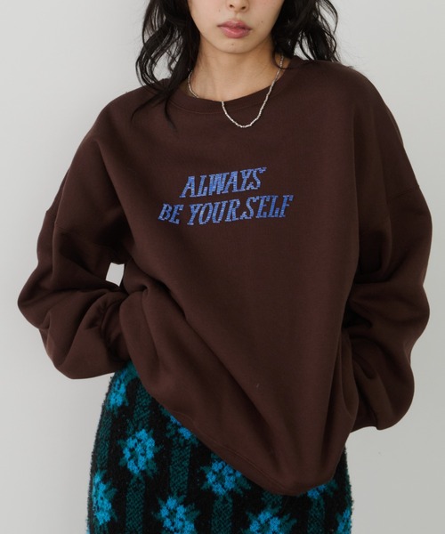 Unitage(ユニテージ)の「ビーズロゴ刺繍BIG PO(スウェット・レディース・ブラウン/ネイビー/アイボリー・FREE)」の19枚目の写真