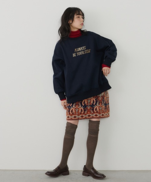 Unitage(ユニテージ)の「ビーズロゴ刺繍BIG PO(スウェット・レディース・ブラウン/ネイビー/アイボリー・FREE)」の11枚目の写真