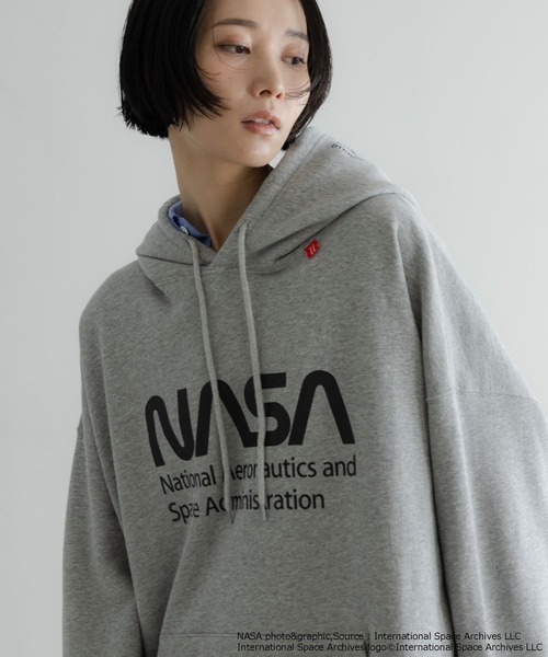 LOWRYS FARM（ローリーズファーム）の「【LFM(U)】NASAスウェットフーディー　 598337（Tシャツ/カットソー・メンズ・グレー/ホワイト・MEDIUM/LARGE）」の20枚目の写真