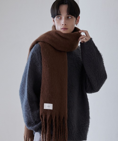 LUENNA(ルエナ)の「【LUENNA】Soft Shaggy Muffler / ソフトシャギーマフラー(マフラー・メンズ・ホワイト/モカ/ライトブルー・FREE)」の17枚目の写真