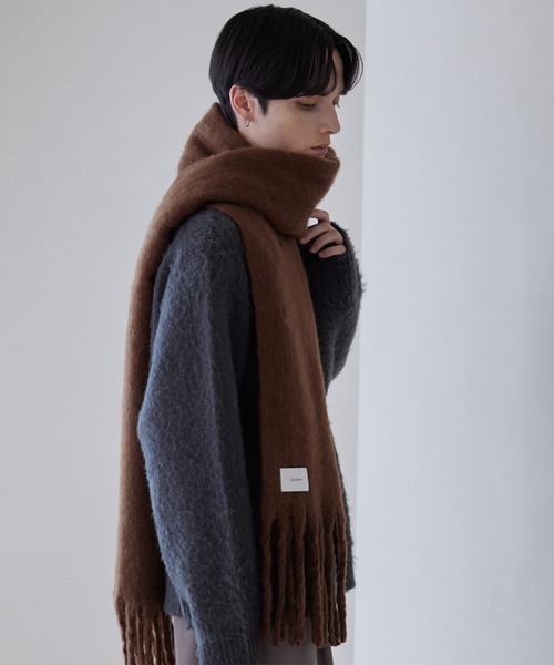 LUENNA(ルエナ)の「【LUENNA】Soft Shaggy Muffler / ソフトシャギーマフラー(マフラー・メンズ・ホワイト/モカ/ライトブルー・FREE)」の18枚目の写真