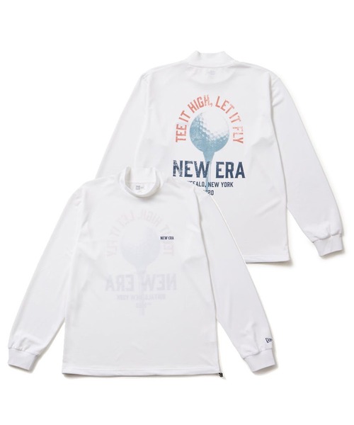 NEW ERA(ニューエラ)の「NEW ERA GOLF/ニューエラゴルフ 長袖 ハイネック 鹿の子 Tシャツ ゴルフボール 14669869/14669870(シャツ/ブラウス・メンズ・ホワイト/ブラック・XL/2XL/M/L)」の1枚目の写真