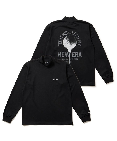 NEW ERA(ニューエラ)の「NEW ERA GOLF/ニューエラゴルフ 長袖 ハイネック 鹿の子 Tシャツ ゴルフボール 14669869/14669870(シャツ/ブラウス・メンズ・ホワイト/ブラック・XL/2XL/M/L)」の2枚目の写真