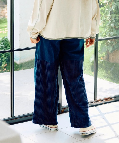 go slow caravan（ゴースローキャラバン）の「コーデュロイ切替 イージーワイドパンツ W（その他パンツ・レディース・ネイビー/ブラック/ナチュラル・FREE）」の18枚目の写真
