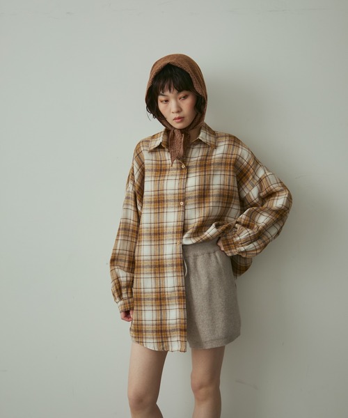 full/fill.(フルフィル)の「over check shirt / オーバーチェックシャツ(シャツ/ブラウス・レディース・ネイビー/アイボリー・FREE)」の21枚目の写真