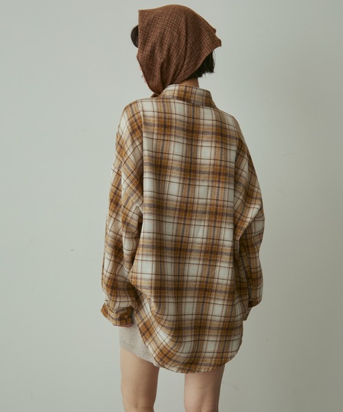 full/fill.(フルフィル)の「over check shirt / オーバーチェックシャツ(シャツ/ブラウス・レディース・ネイビー/アイボリー・FREE)」の22枚目の写真