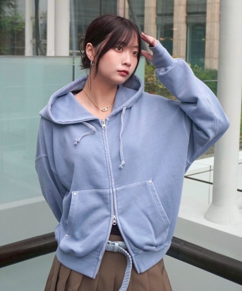 kurumi - スタッズ付きZIPパーカー（パーカー）｜INTER FACTORY