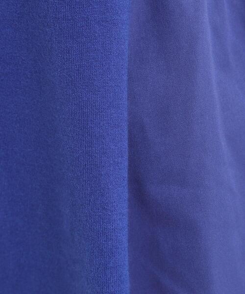 DRESKIP（ドレスキップ）の「【洗濯機可/S-LL/体型カバー】異素材きりかえ Aラインニット（ニット/セーター・レディース・ブラック/ブラウン系/ブルー系その他・01/02/03/04）」の7枚目の写真