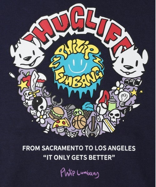 Right-on（ライトオン）の「【Philip Lumbang】プリントスウェットパーカー（パーカー・メンズ・ブラック/ネイビー/ホワイト・L/XL/M）」の9枚目の写真