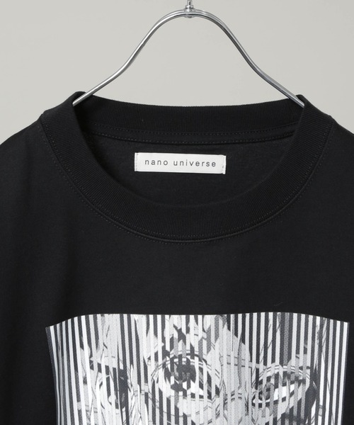 NANO universe(ナノユニバース)の「「ダンダダン | Kosuke Kawamura」オカルン変身前×変身後ver(Tシャツ/カットソー・メンズ・ホワイト/ブラック・L/M)」の6枚目の写真