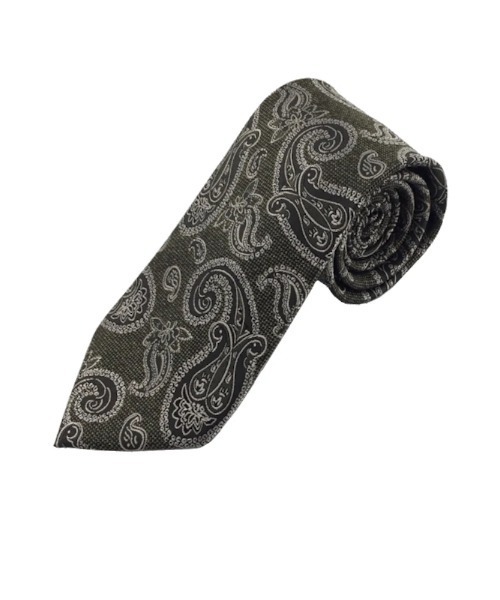 Perfect Suit FActory（パーフェクトスーツファクトリー）の「ウォームシルクネクタイ　ペイズリー　グレー/ワイン/グリーン/ネイビー（ネクタイ・メンズ・ワイン/チャコールグレー/ネイビー/グリーン・FREE）」の4枚目の写真