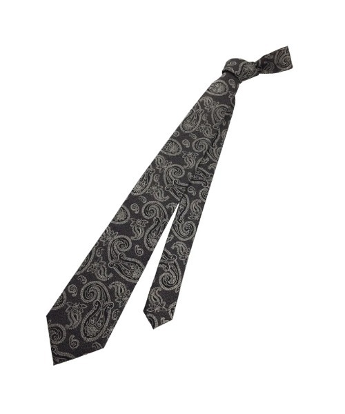 Perfect Suit FActory（パーフェクトスーツファクトリー）の「ウォームシルクネクタイ　ペイズリー　グレー/ワイン/グリーン/ネイビー（ネクタイ・メンズ・ワイン/チャコールグレー/ネイビー/グリーン・FREE）」の6枚目の写真