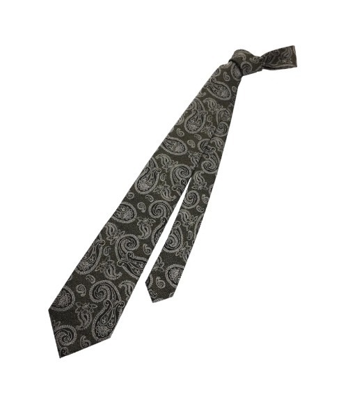 Perfect Suit FActory（パーフェクトスーツファクトリー）の「ウォームシルクネクタイ　ペイズリー　グレー/ワイン/グリーン/ネイビー（ネクタイ・メンズ・ワイン/チャコールグレー/ネイビー/グリーン・FREE）」の8枚目の写真