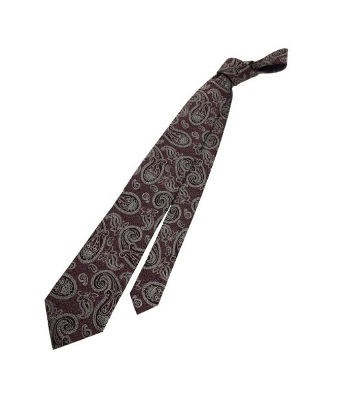 Perfect Suit FActory（パーフェクトスーツファクトリー）の「ウォームシルクネクタイ　ペイズリー　グレー/ワイン/グリーン/ネイビー（ネクタイ・メンズ・ワイン/チャコールグレー/ネイビー/グリーン・FREE）」の12枚目の写真