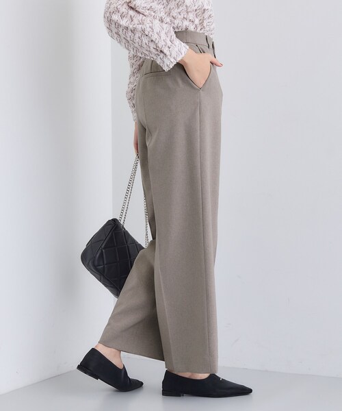 INDIVI(インディヴィ)の「【洗える/通勤/スーツ】メランジストレッチ ワイドパンツ(スーツパンツ・レディース・ネイビー/チャコールグレー/ブラウン系その他・34/12/05/03/40/38/36/19/15 /13/42)」の5枚目の写真