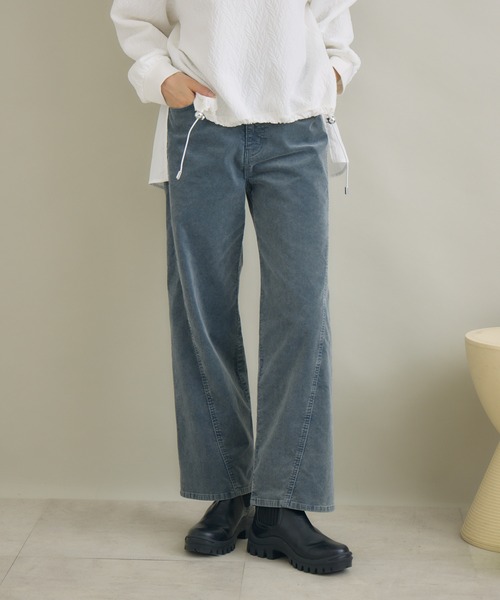 KATHARINE ROSS（キャサリンロス）の「【PILLINI/ピリーニ】ケミカルコール3Dパンツ（デニムパンツ・レディース・グレイッシュベージュ/ダークグレー・MEDIUM）」の6枚目の写真
