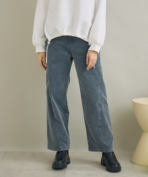 KATHARINE ROSS（キャサリンロス）の「【PILLINI/ピリーニ】ケミカルコール3Dパンツ（デニムパンツ・レディース・グレイッシュベージュ/ダークグレー・MEDIUM）」の7枚目の写真